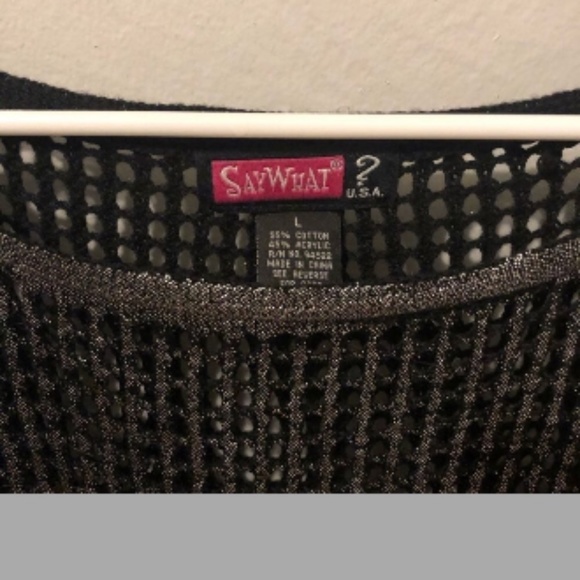 Say What black Silver brushed sweater size Large. And extremely soft black sweat - Picture 5 of 5